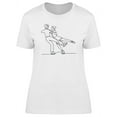 thumbnail image 1 of Line Drawing Skating Couple T-Shirt Women -Image by Shutterstock, Female x-Large, 1 of 2