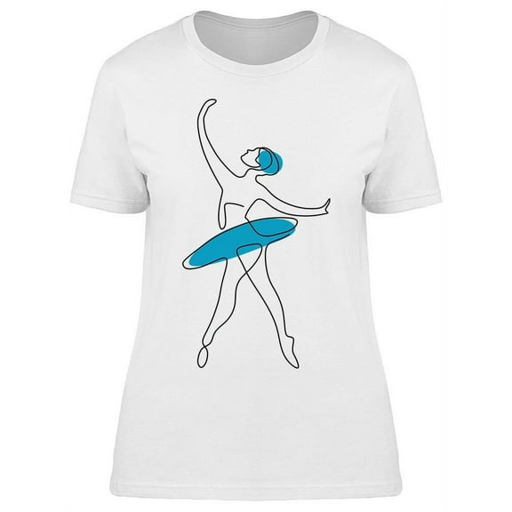 Line Drawing Sketch Ballerina T-Shirt Women -Image by Shutterstock, Female x-Large