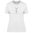 thumbnail image 1 of Line Drawing Woman Cyclist T-Shirt Women -Image by Shutterstock, Female x-Large, 1 of 2