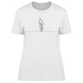 thumbnail image 1 of Line Drawing Young Agile Cyclist T-Shirt Women -Image by Shutterstock, Female Small, 1 of 2