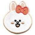 thumbnail image 1 of Line Friends Bunny Cony Head Embroidered Iron On Patch, 1 of 2