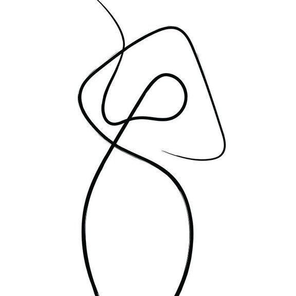 Line Impression No1 Print Wall Art, Modern Wall Decor For Living Room Bedroom, 8x12 UNFRAMED