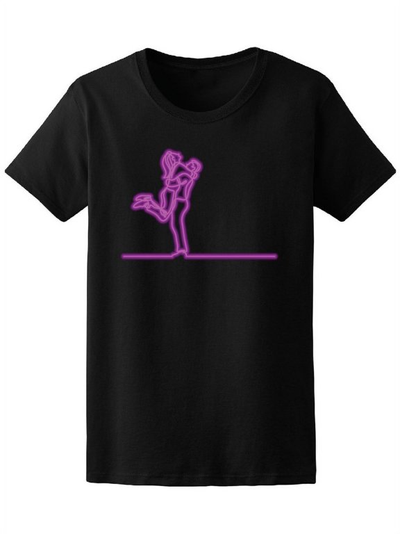 Line Lovers Couple In Sharp Effect T-Shirt Women -Image by Shutterstock, Female Large