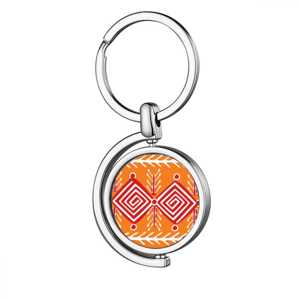 Line Mexico Totems Ancient Civilization Rotating Keychain Metal Keyring ...