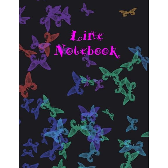 Line Notebook: Extra Large 8.5x11 inches, Over 100 Line Pages, Calligraphy and Hand Lettering, To-Do List, Places To-Go, A Practical Guide and Plan (Paperback)