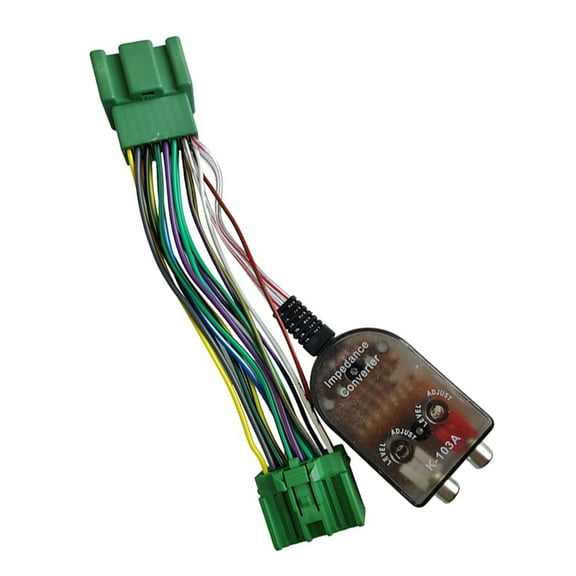 Line Output Converter Adjustable Amplifier Add On Module for Car Stereo,Signals Sensing Speakers Wire to Adapter