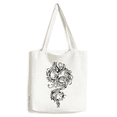thumbnail image 1 of Line Painting Dragon Chinese Culture Art Tote Canvas Bag Shopping Satchel Casual Handbag, 1 of 3