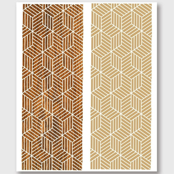 Line Painting Stencil Modern Geometric Stencil Reusable PET Painting Template DIY Art Craft Painting Wall Cut Stencils 39.415.8" for Painting on Wood Canvas Paper Furniture Wall
