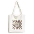 thumbnail image 1 of Line Radiation Responsibility Circle Tote Canvas Bag Shopping Satchel Casual Handbag, 1 of 3