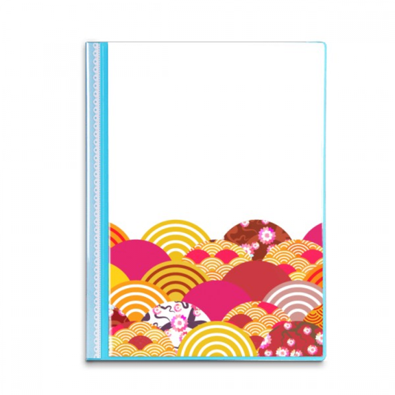 Line Sakura Pattern Geometry Book Sheet Protectors Portfolio Binder Folder