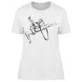 thumbnail image 1 of Line Sketch Gymnast In Hoop T-Shirt Women -Image by Shutterstock, Female Small, 1 of 2