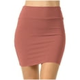 thumbnail image 1 of A Line Skirts for Women New Summer Women Bodycon Mini Skirts Basic Elastic High Waisted Casual Stretch Pencil Short Skirts Gold XL, 1 of 4