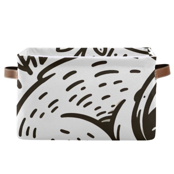 Line Sloth Sleeps Storage Bins Baskets With Handles Storage Box Clothes Organizer Organization Toys