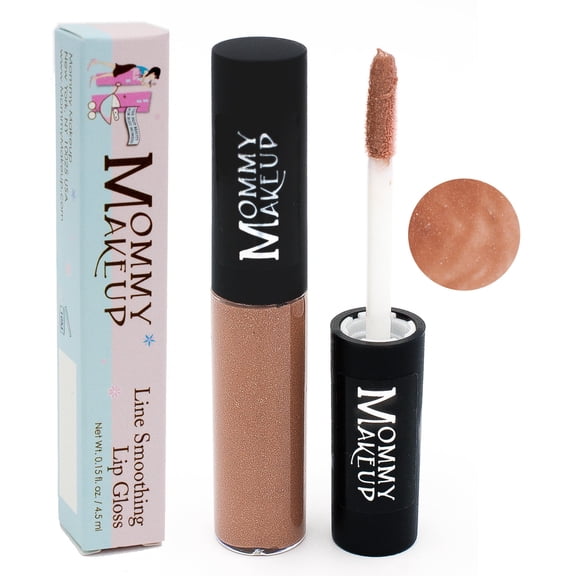 Line Smoothing Lip Gloss with Brown Algae & Golden Seaweed - Glossy, Moisturizing, High Shine, Paraben Free Lipgloss in Coco (A Sheer Cool Cocoa with Pearl) by Mommy Makeup