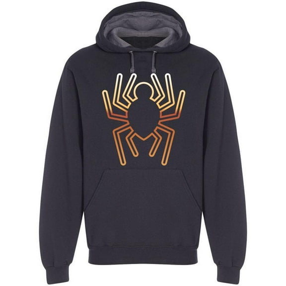 Line Spider     Hoodie Men -Image by Shutterstock, Male Medium
