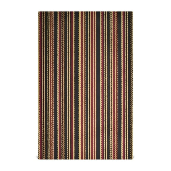 Line Stripe Pattern Decorative Waffle Towel Kitchen Dishcloth 28x18in Multi-Use Tea Towel