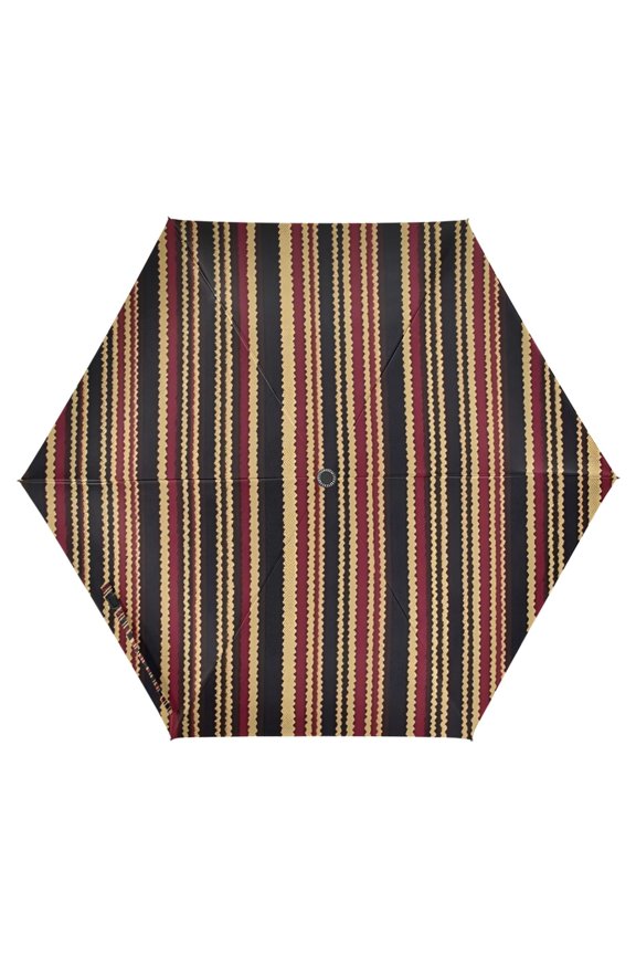 Line Stripe Pattern Folding Umbrella UV50+ Waterproof Sun Protection Auto Open Close Compact Fiberglass Frame