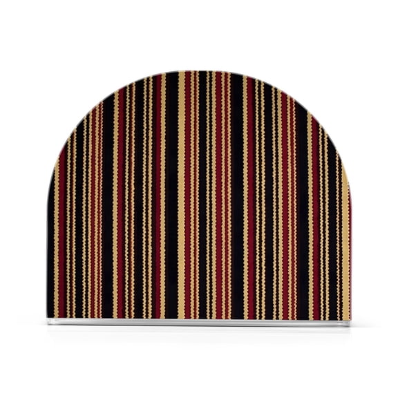 Line Stripe Pattern Thick U Shape Acrylic Napkin Holder Non Slip Space Saving for Kitchen
