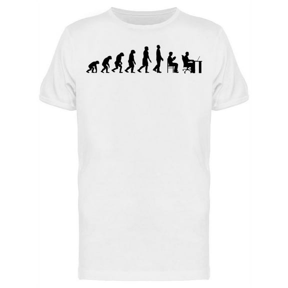 Line: Theory, Evolution Of Man T-Shirt Men -Image by Shutterstock, Male XX-Large
