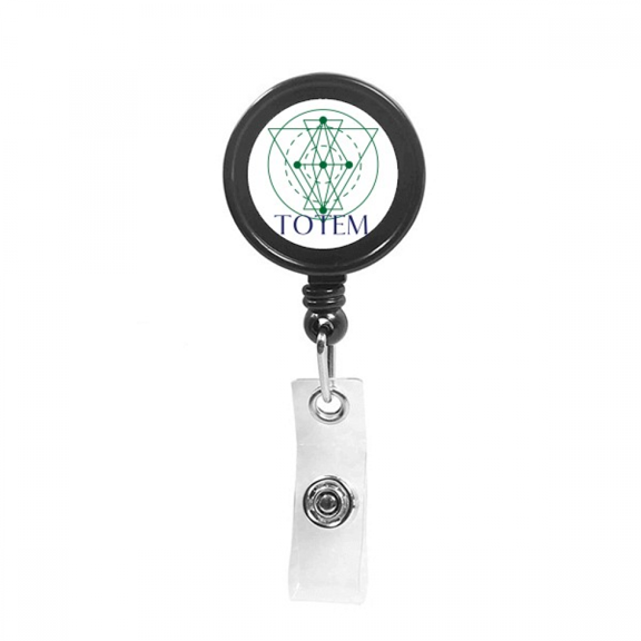 Line Totem Triangular Circle Retractable Keychain Badge Holder ID Badge