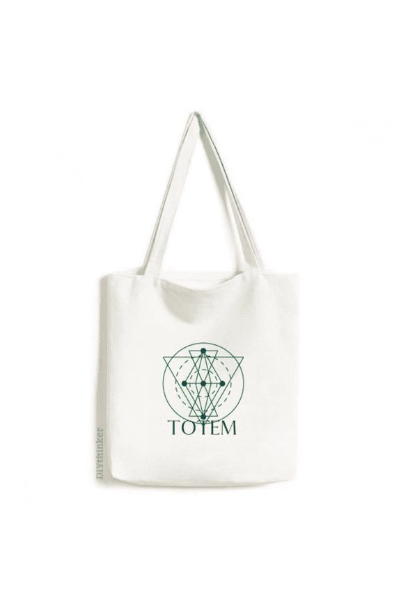 Triangular Circle Tote Canvas Bag Shopping Satchel Casual Handbag