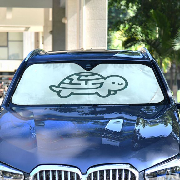 Line Turtle Automotive Front Car Windshield Sun Shade Reflector Foldable for Front Fit for Cars Truck SUVs