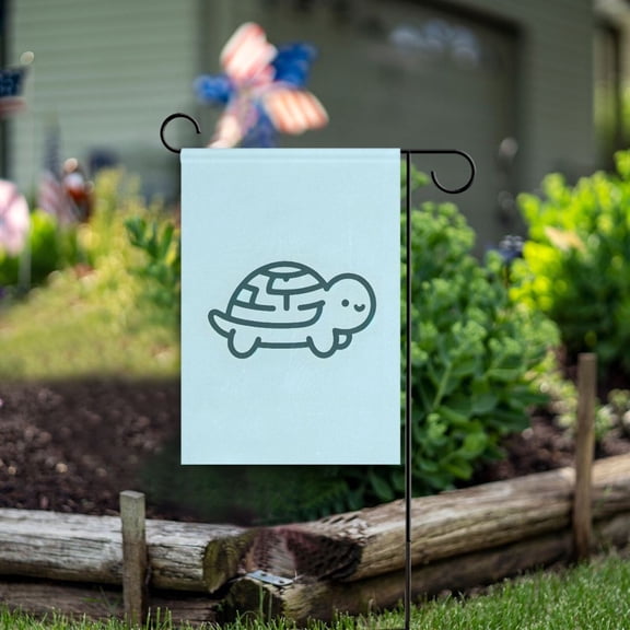 Line Turtle Garden Flag Double Sided Outdoor Banners for Courtyard Outdoor Lawn Farmhouse Holiday Decorations
