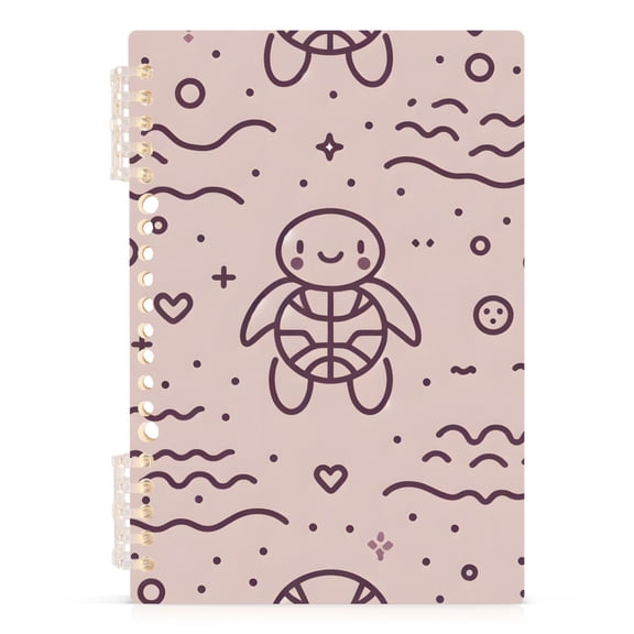 Line Turtle Spiral Journal Notebook College Ruled Notebook 8.3" x 5.7" A5 Lined Thick Paper Page