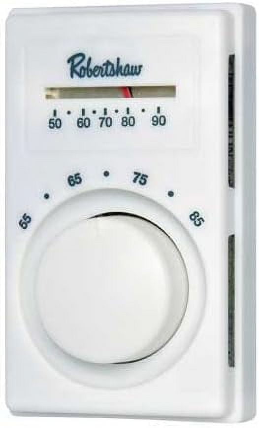 White Rectangular Mechanical Line Voltage Thermostat