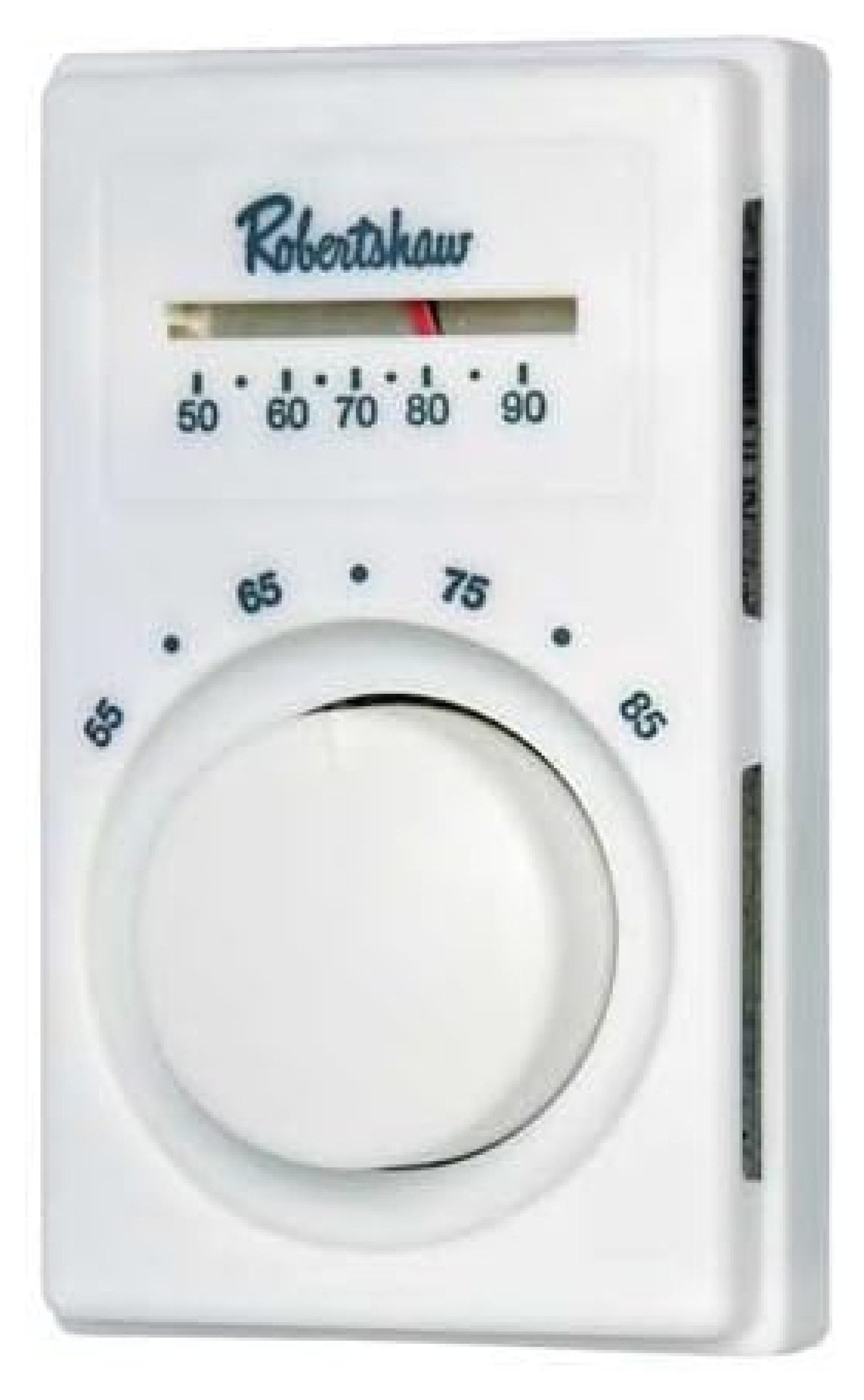 White Rectangular Mechanical Line Voltage Thermostat