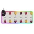 thumbnail image 1 of Line Wine Glass Wireless Charging RGB Gaming Mouse Pad Large Keyboard Mat Rubber Base 13 Light Modes, 1 of 6