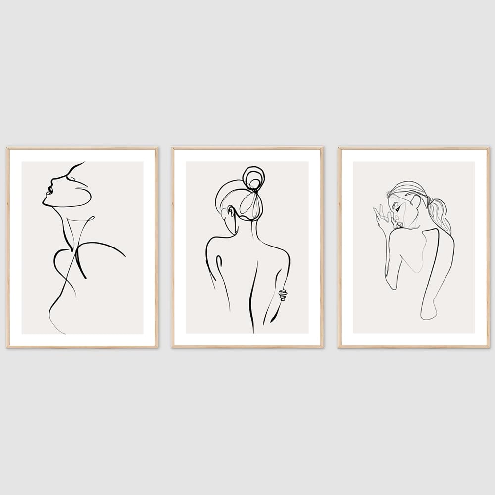 Line Women Art Print Minimalist Line Wall Art Woman Body Outline Wall ...