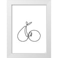 thumbnail image 1 of Line and Brush 24x32 White Modern Wood Framed Museum Art Print Titled - Still Life Pear and Apple, 1 of 4