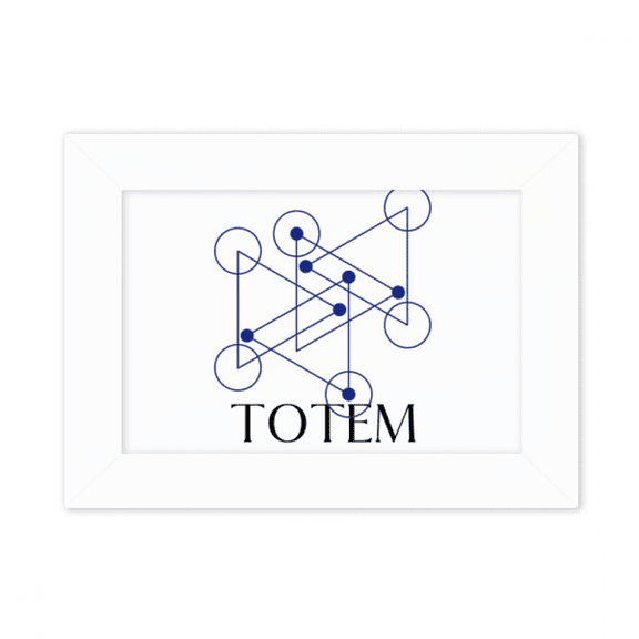 Line-point Geometric Triangular Photo Mount Frame Picture Art Painting Desktop 5x7 inch