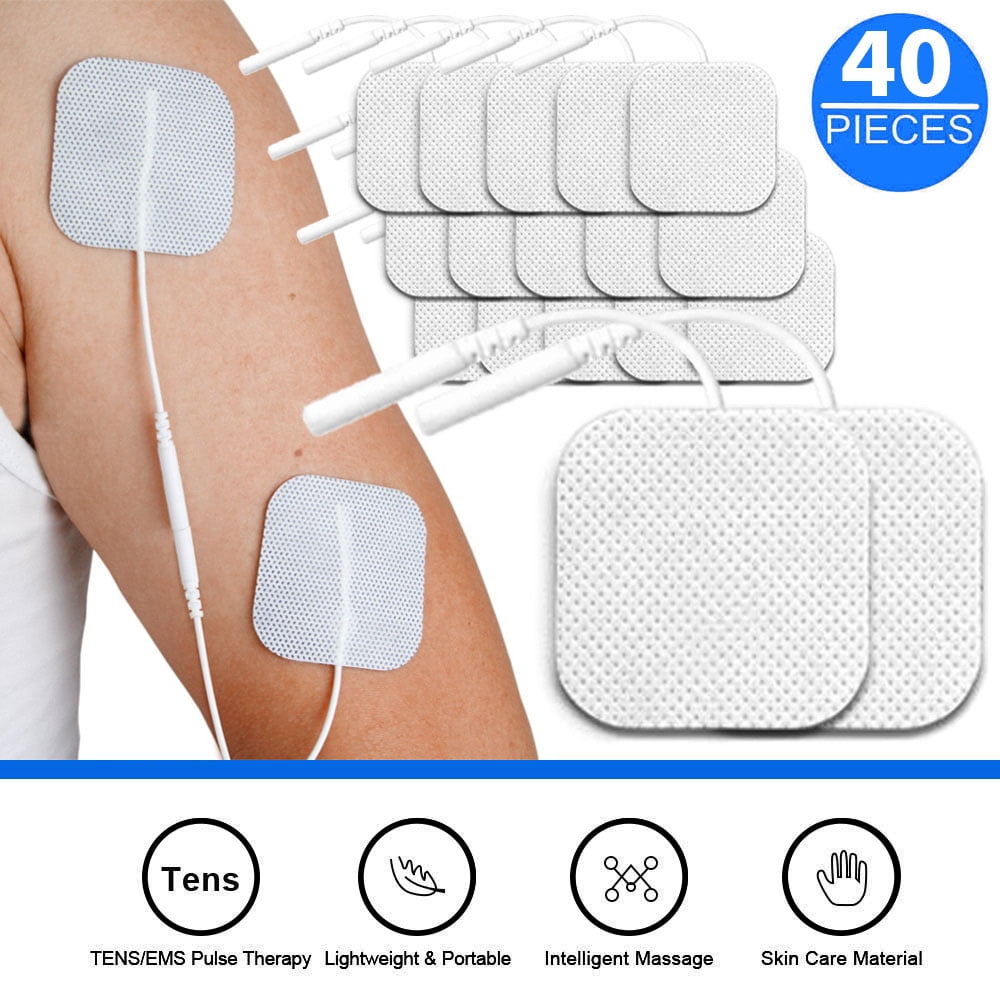 LineYDI 40 Replacement Tens Electrode Pads EMS for Units 7000 3000 2x2 Muscle Stimulator