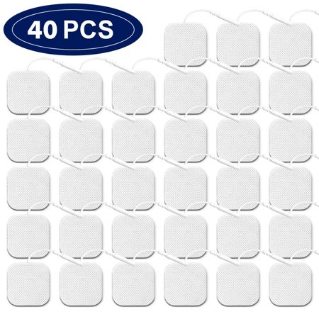 LineYDI 40 Replacement Tens Electrode Pads EMS for Units 7000 3000 2x2 Muscle Stimulator