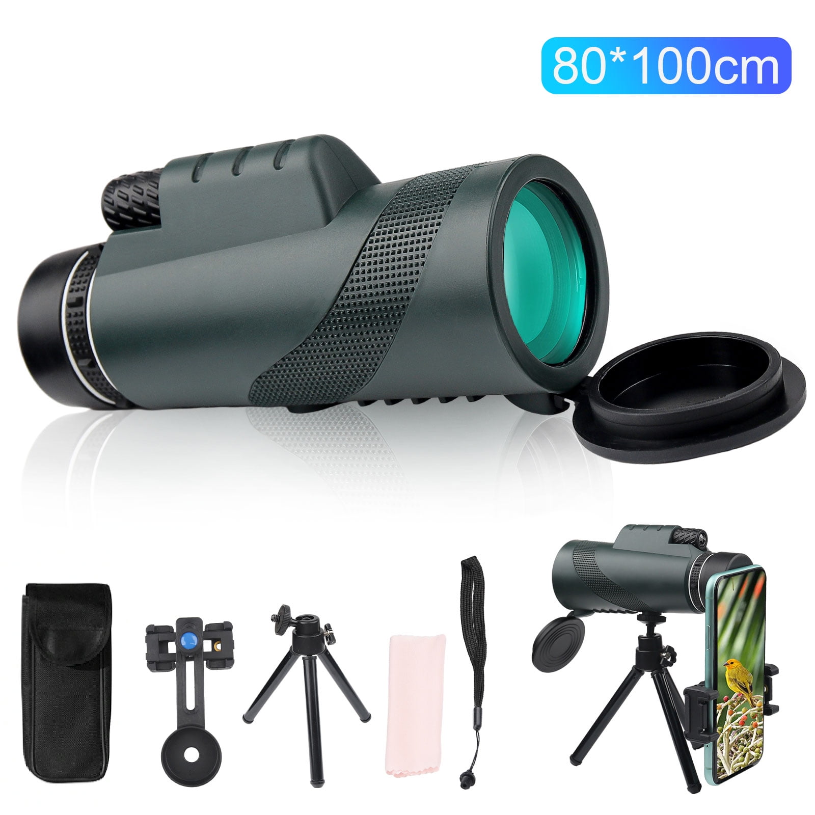 LineYDI 80x100 MonocularTelescope Monoculars for Adults High Powered