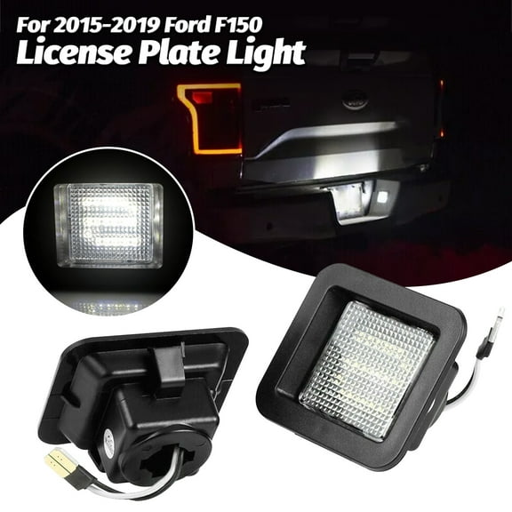 LineYDI For Ford F-150 2015-2022 - 6000K White LED License Plate Light Replacement Lamps