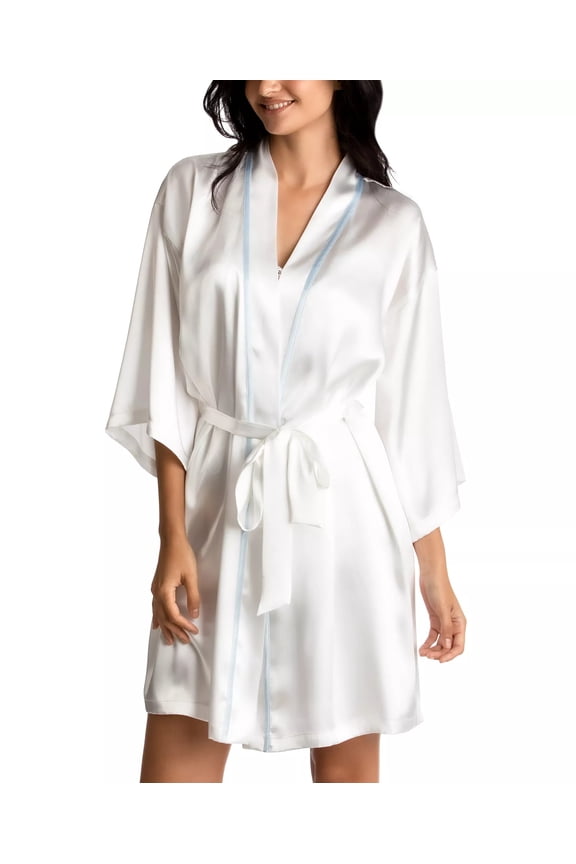 IVY BLUE Mrs Satin Wrap Bridal Robe Nightgown Set, US Small