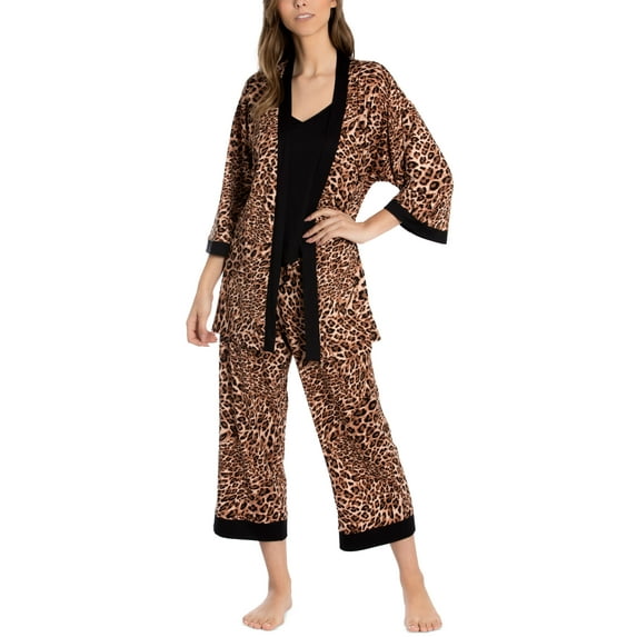Linea Donatella Printed 3-Pc. Travel Set Brown M