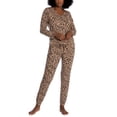 thumbnail image 1 of Linea Donatella Womens Comfort Zone Spotty Leopard Hacci Pajama Set, 1 of 1