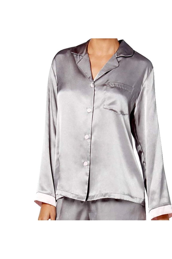 Womens Satin Long Sleeve Top
