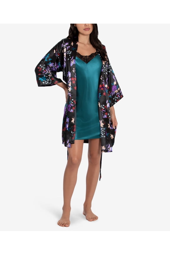 Linea Dontella Womens Lace Trim Solid Chemise