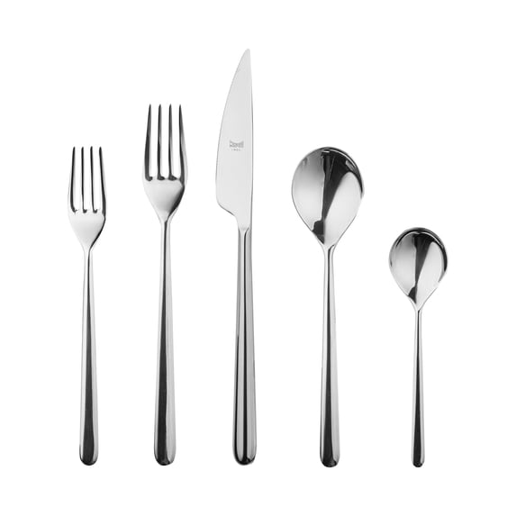 Mepra 104822005 Linea 5 Piece Place Setting, Stainless Steel