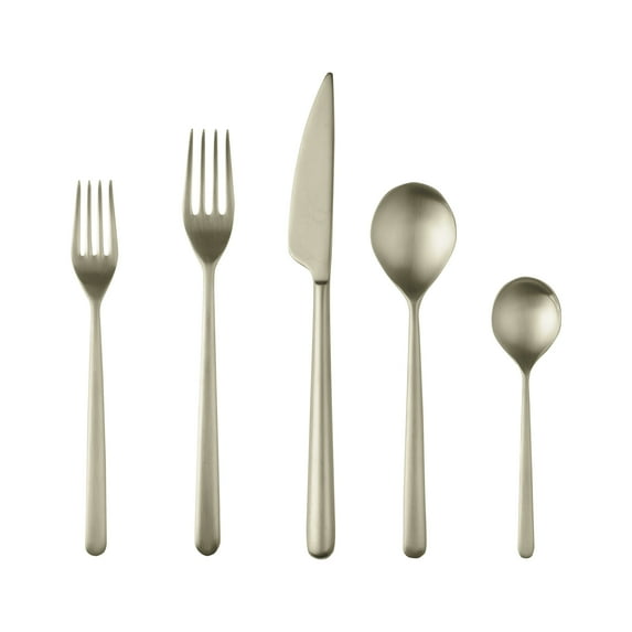 CUTLERY SET 5 PCS LINEA ICE CHAMPAGNE