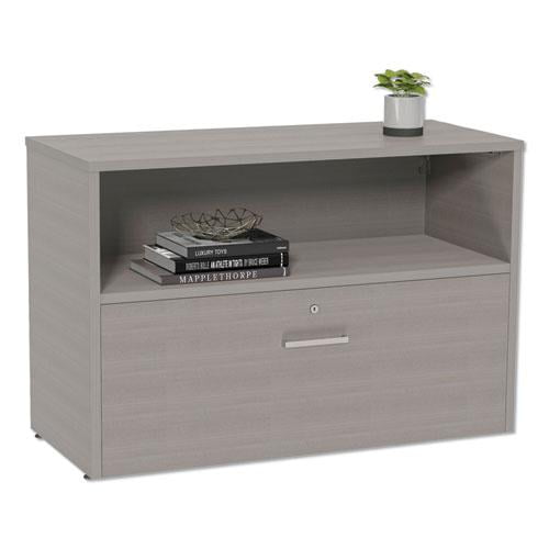 Linea Italia Urban Series Cabinet Credenza Pedestal with Lateral File, 35.25w x 15.25d x 23.75h, Ash