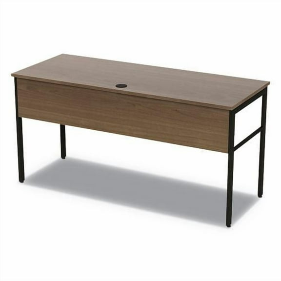 Linea Italia Urban Series Desk Workstation, 59" x 23.75" x 29.5", Natural Walnut