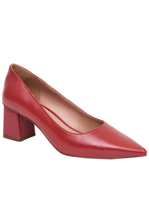Bilson Leather Pump, 6, Red