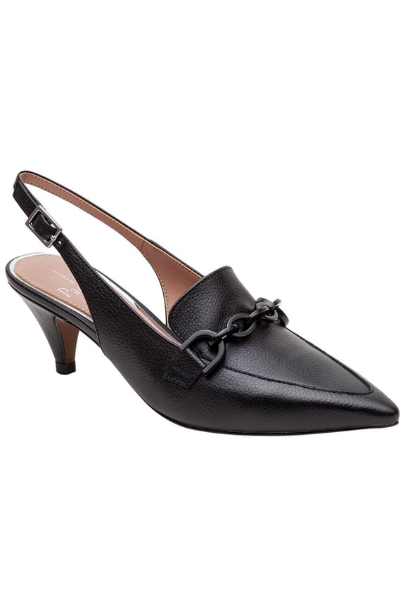 Cassie Leather Pump, 11, Black