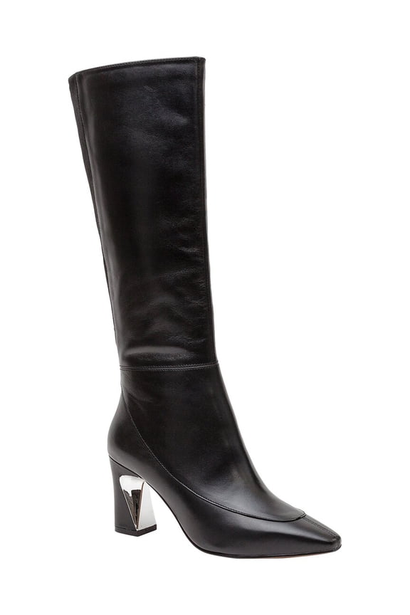 Jaime Leather Boot, 6, Black
